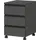 mobiel ladeblok,HxBxD 630x400x500mm,3lade(n),metaal-greeplijst,zwart