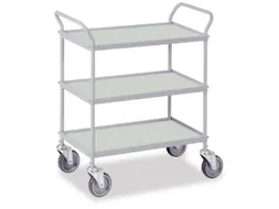 Universele Wagen 150kg Lxb 785x425mm 3 Etages Met Beugel Zilvergrijs