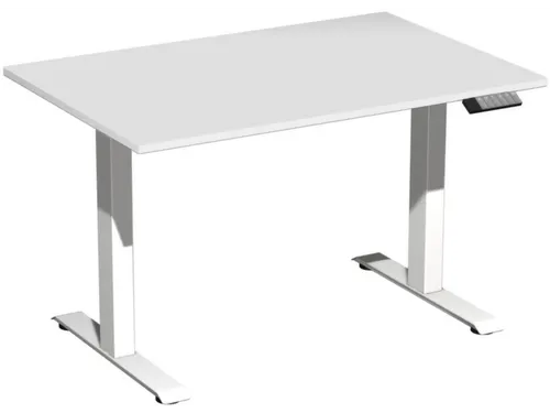 Elektrisch ihv bureau,HxBxD 630-1280x1200x800mm,blad lichtgrijs