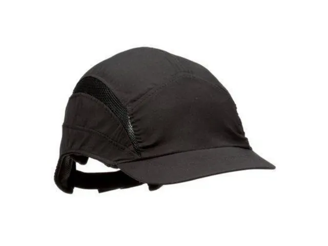 3M First Base 3 Classic stootpet met korte klep, zwart, per stuk