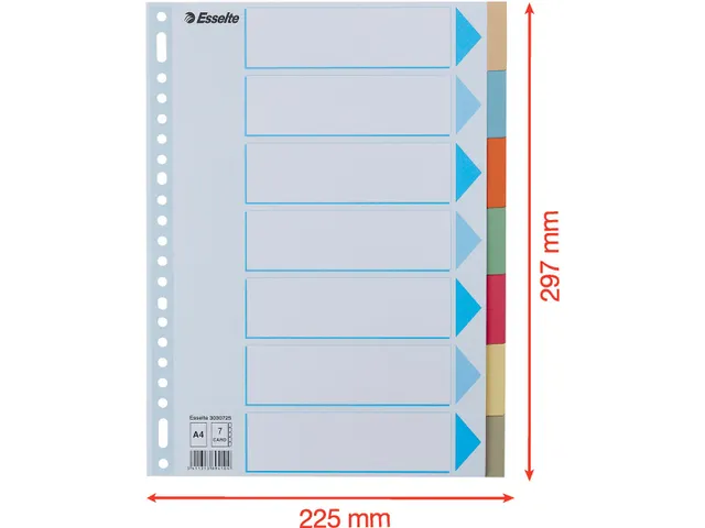Tabblad Esselte Karton A4 7 Tab