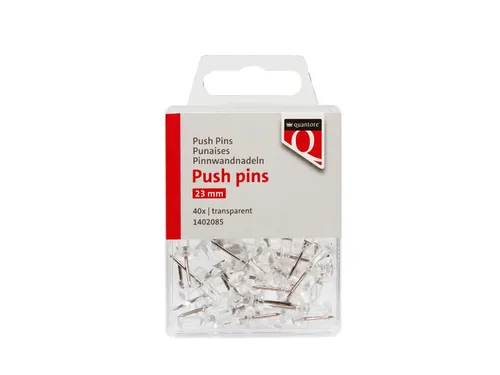 Push pins Quantore 40 stuks transparant