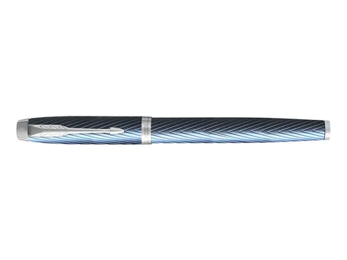 Vulpen Parker IM Premium Blue Grey Lacquer CT Finish Fijn Blauwe inkt
