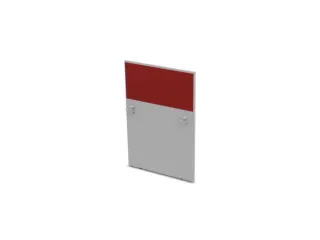 baliepaneel,v. bureau,aanbouw rechts,B 800mm,MP-lichtgrijs,BN4011-rood - 1