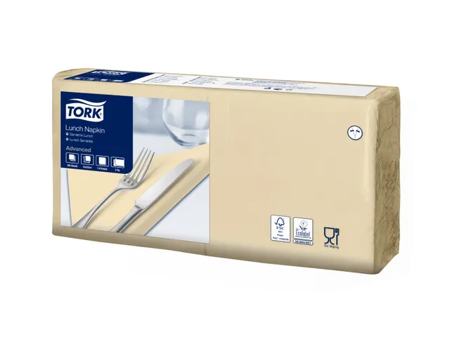 Tork 477206 Lunchservet Advanced Zand 33x33cm