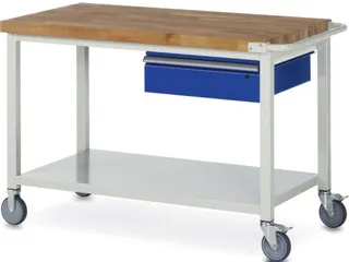 Werkbank 880x1250x700mm Beukenhouten Werkblad 1lade Legbord - 3