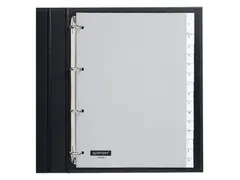 Tabbladen Quantore A4 4-Gaats 15-Delig Met Venster Onbedrukt Grijs Pp