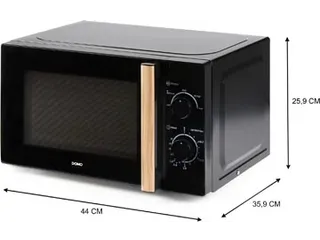 Magnetron Zwart Met Houtlook Handvat 20L 700W - 3
