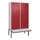 PBM-locker met bank,HxBxD 2120x1200x815mm,4vak,vak B 300mm,cil.-slot
