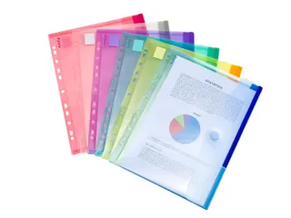 Enveloptas Djois Color Collection A4 horizontaal geperforeerd assorti - 3