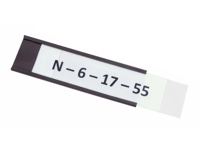 etikethouder,HxL 50x100mm,m. magneet,zwart