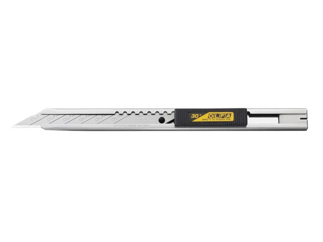 Couteau sécable Olfa-1 9mm avec corps emétal blister 1 pièce