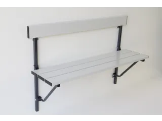 klapbank LxD 1200x380mm aluminium lijsten frame staal RAL7016 - 1