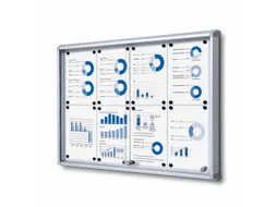 Vitrinekast Mededelingenbord Fire-proof schuifdeuren 8xA4