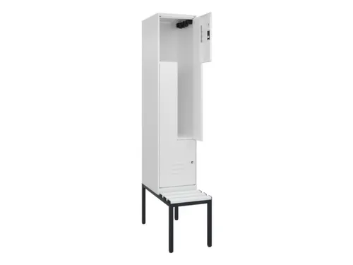 Z-garderobekast,HxBxD 2120x400x815mm,2vak,vak B 400mm,cil.-slot