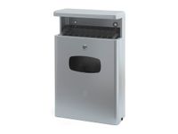 Buitenafvalbak Met Afdak Grijs 16 Liter Aluminium