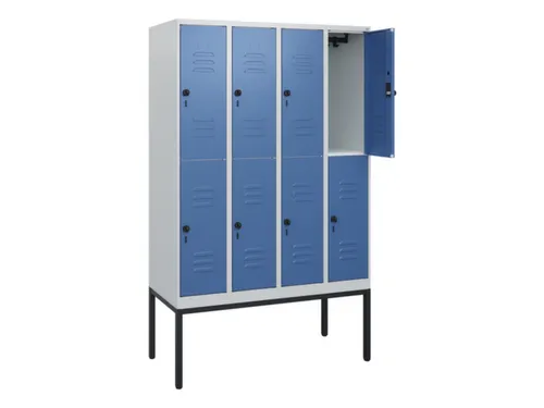 dubbeldekse locker,HxBxD 1950x1200x500mm,4x2vak.,vak B 300mm