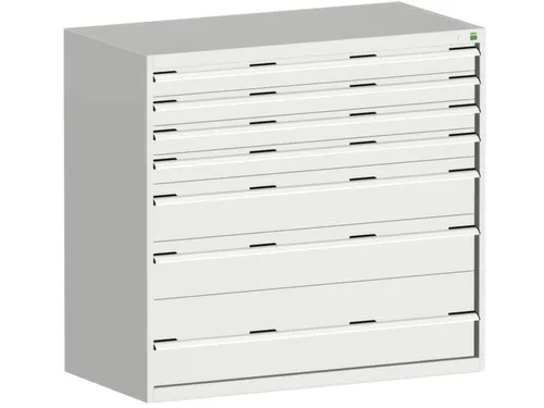ladekast 1200x1300x650mm 7laden zware lasten RAL7035 front RAL7035