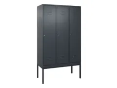 locker,HxBxD 2120x1200x500mm,3vak,vak B 400mm,cil.-slot,voetonderstel