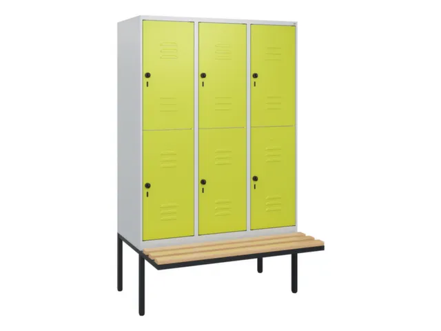 Dubbeldekse dekenkist,HxBxD 1950x1200x815mm,3x2vak.,vak B 400mm