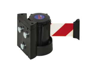 afzetsysteem voor wandmontage,m. 1riem(en),LxB 3m x50mm,riem rood/wit - 1