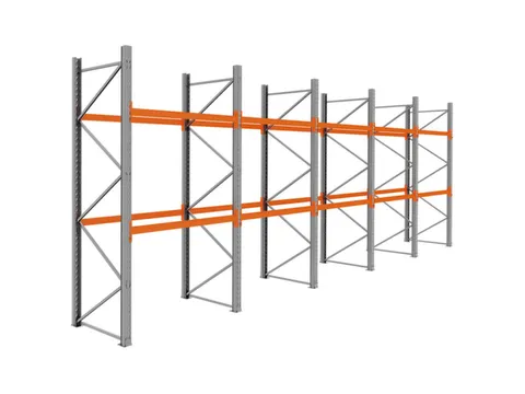 palletstelling,basis+4xaanbouw,HxBxD 3360x9725x1100mm,vakl. 3000kg