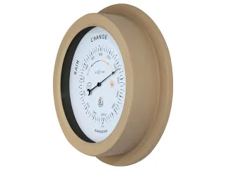 Buiten Barometer - Ø22CM - Metaal - Bruin "Orchid" - 3
