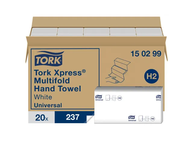 Tork 150299 Xpress Handdoek Universal H2 Multifold 2-laags 4740 stuks