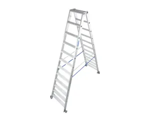Verrijdbare Boktrap Aluminium L 3 04M 2X12Treden - 1