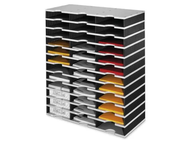 Module de classement 36 casiers DIN C4 noir/gris 853x723x331mm