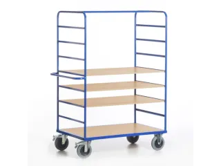 etagewagen,draagverm. 600kg,4etage(s),laadvl. LxB 1000x640mm,houtetage - 1