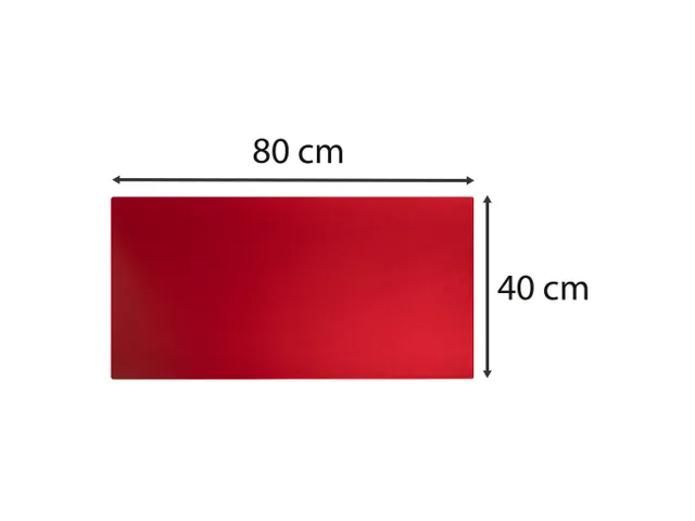 Onderlegger PU 40x80cm zwart/rood