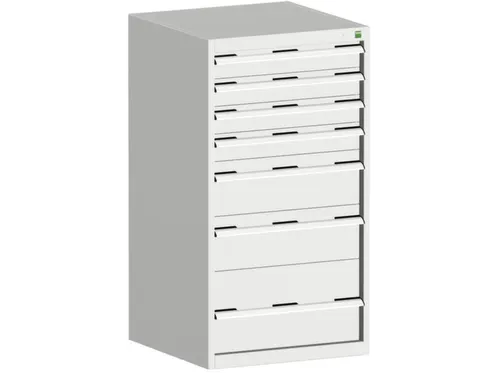 ladekast HxBxD 1200x650x650mm 7laden romp RAL7035 front RAL7035