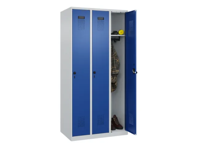 locker,HxBxD 1850x900x500mm,3vak,vak B 300mm,draaigrendel