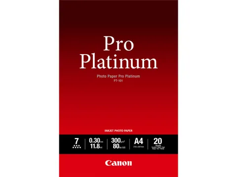 Papier photo Canon 2768B016 Brillant Pt-101 A4 Noir 20 feuilles