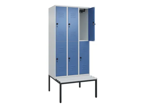Dubbeldekse dekenkist,HxBxD 2120x900x815mm,3x2vak.,vak B 300mm
