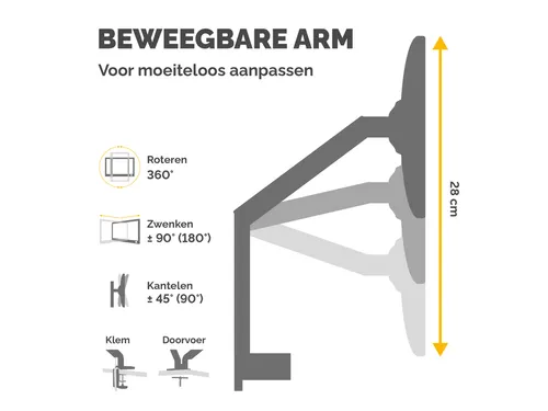 Monitorarm Fellowes Platinum Series dubbel horizontaal zwart