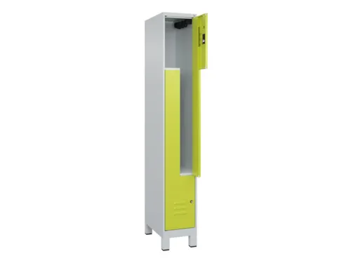 Z-garderobekast,HxBxD 1950x300x500mm,vak B 150/300mm,cil.-slot,voeten