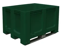 Stapelcontainer Pe Hxbxd 760x1200x1000mm 610 Liter 3Sledepoten Groen