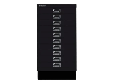 kantoor-ladekast HxBxD 670x349x432mm 10 laden romp + front zwart