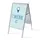 Stoepbord A1 complete set met print "S'incrire ici" Blauw