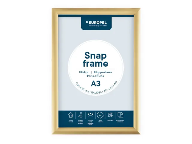 kliklijst met zwarte aluminium frame A3