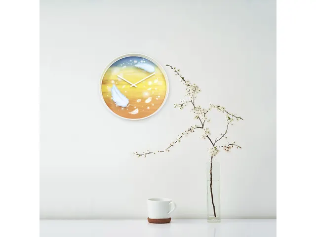 Wandklok Nextime dia 30cm multicolour kunststof Feathers