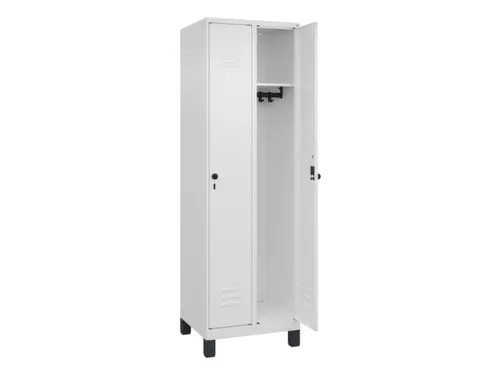 locker,HxBxD 1950x600x500mm,2vak,vak B 300mm,draaigrendel,voeten
