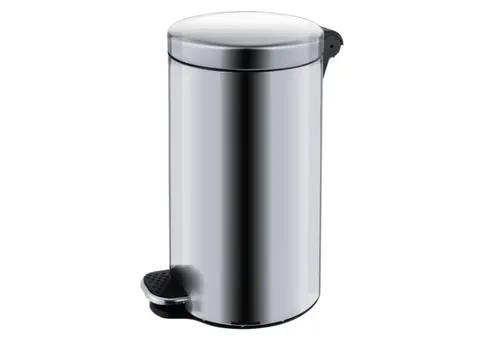 RVS pedaalemmer,20l,HxØ 440x300mm,binnenbak kunststof,romp mat