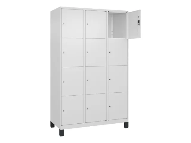 lockerkast,HxBxD 1950x1200x500mm,3x4vakken,vak B 400mm,cil.-slot