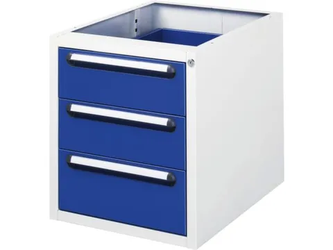 schuiflade-onderbouw v. werkbank HxBxD 545x480x600mm 3laden RAL5010
