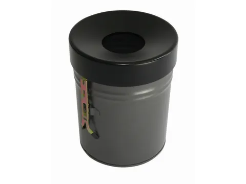 afvalbak,vlamdovend,30l,HxØ 415x344mm,wandmontage,kop zwart