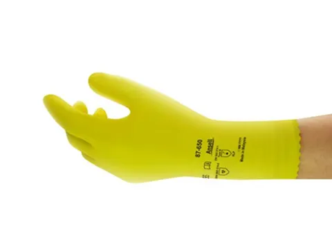 Handschoen Ansell Universal Plus 87-650 Geel Maat M