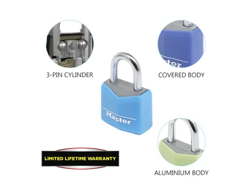 Hangslot MasterLock 4 assorti alu 20mm